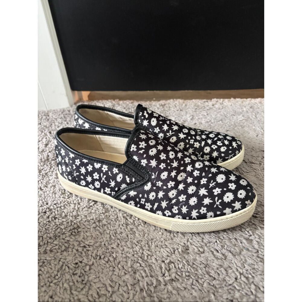 Coach Women’s Slip-On Sneaker Floral Leather Trim Shoes Size 8 G2680 - Picture 1 of 6
